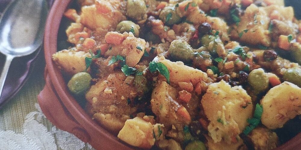 POTATO AND GREEN OLIVE TAGINE