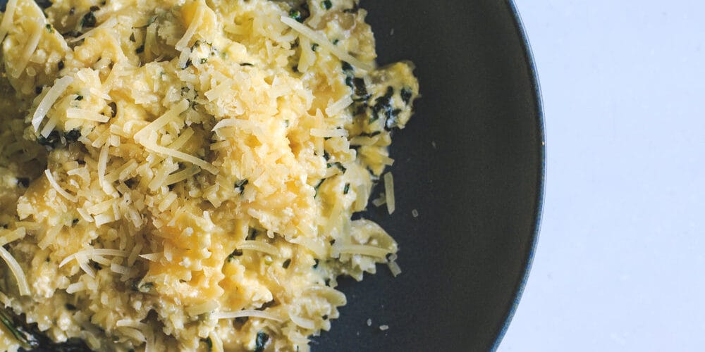 Farfalle De Cecco with lemon, ricotta, Parmigiano Reggiano and herbs