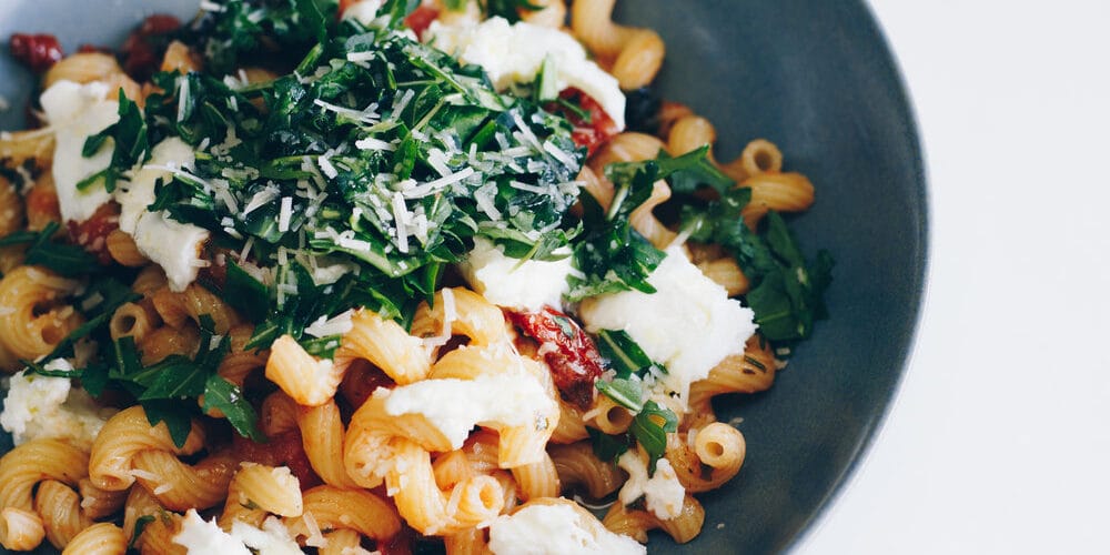 Cavatappi De Cecco with Buffalo Mozzarella and rocket
