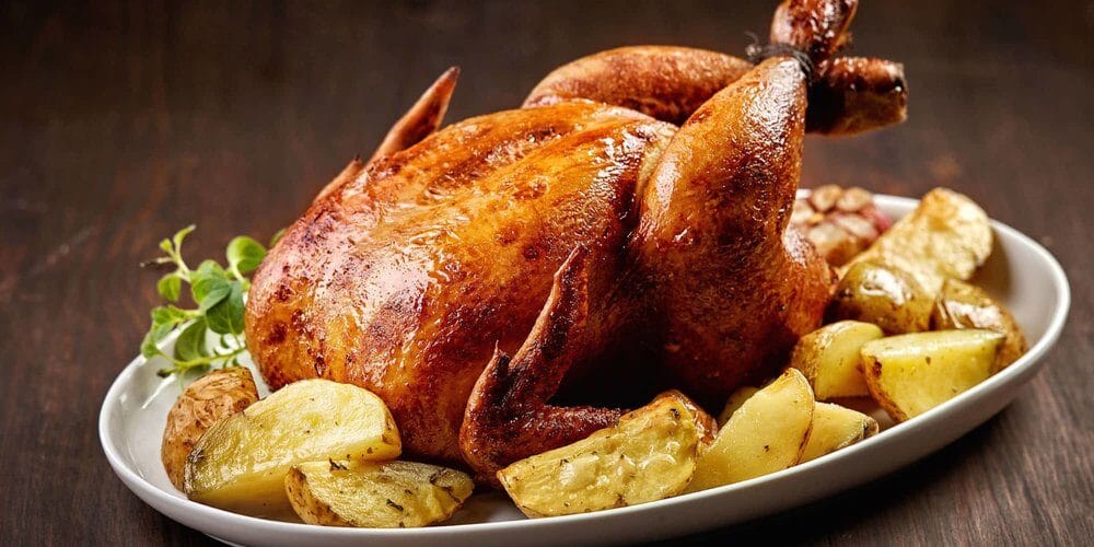 Slow roasted chicken in truffled scent