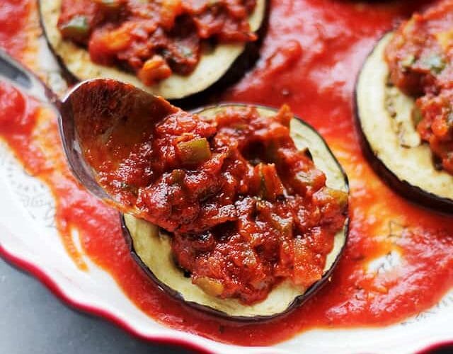 Fried Eggplant with tomato and buffalo mozzarella