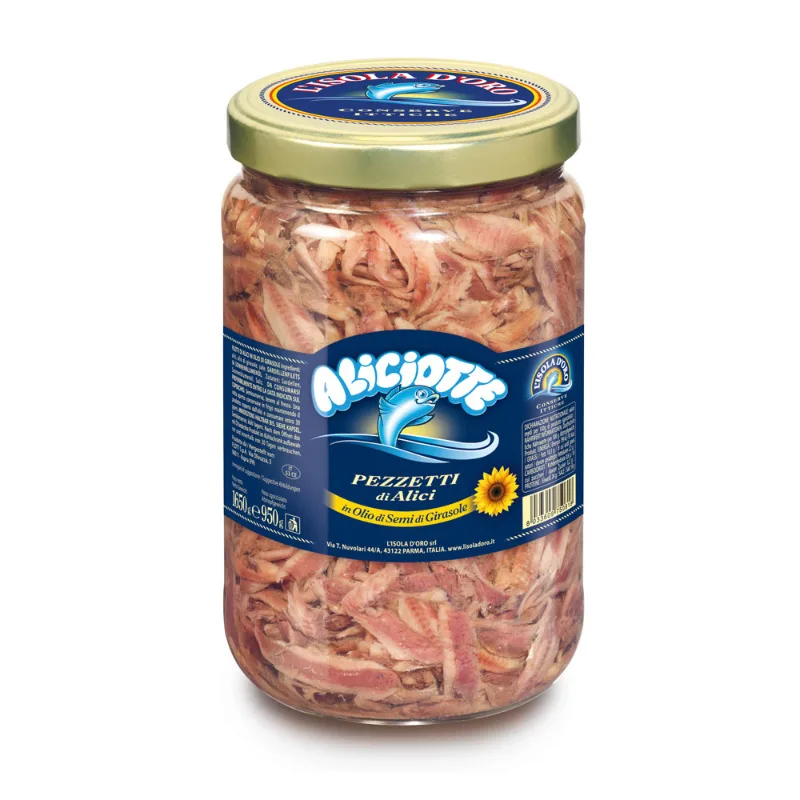 ANCHOVY PIECES IN OIL 700g (Vecchi Molo)