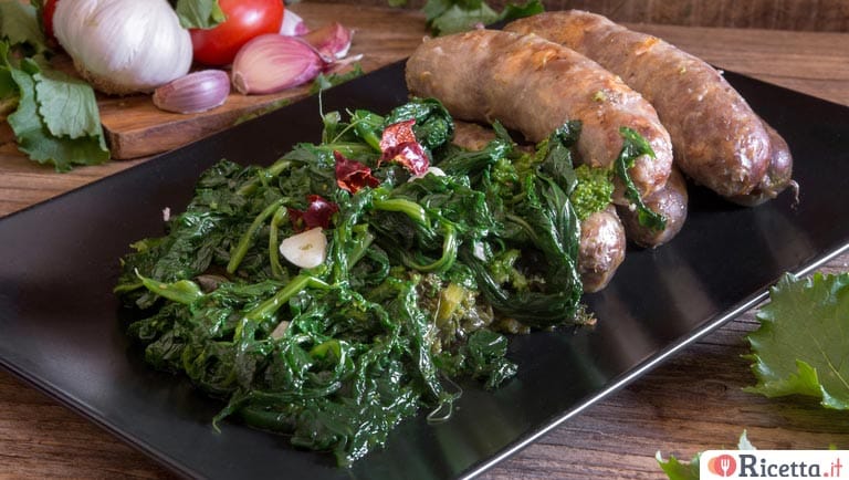 Friarielli con salsicce
