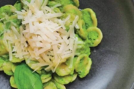 orecchiette pesto pecorino
