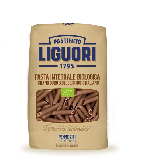 Liguori Organic Whole Meal Durum Wheat Semolina Pasta Penne Rigate 500g