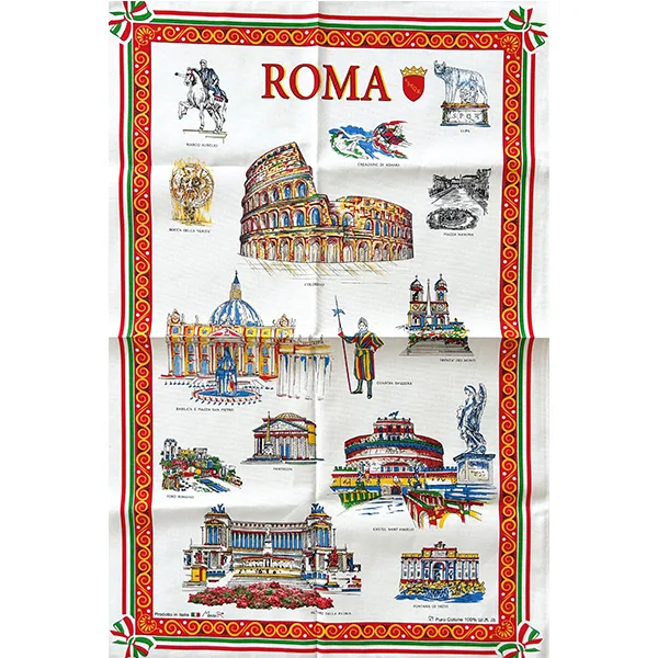 italian tea towel rome