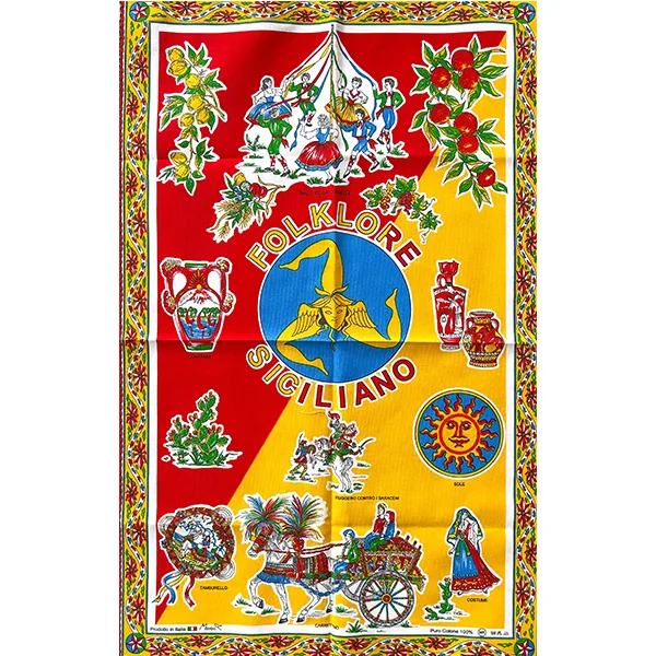 italian tea towel folklore