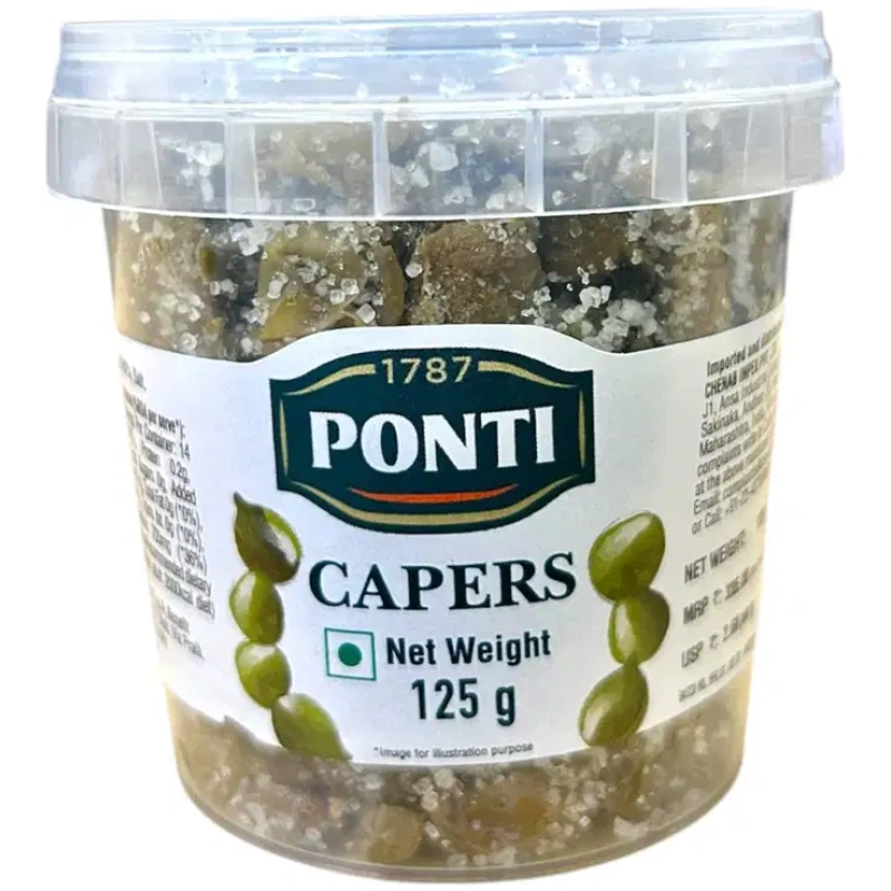 Ponti Capers in Salt 125g