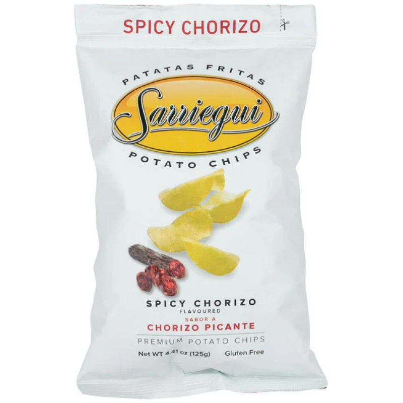 Spicy Chorizo Potato Chips 125g - Sarriegui
