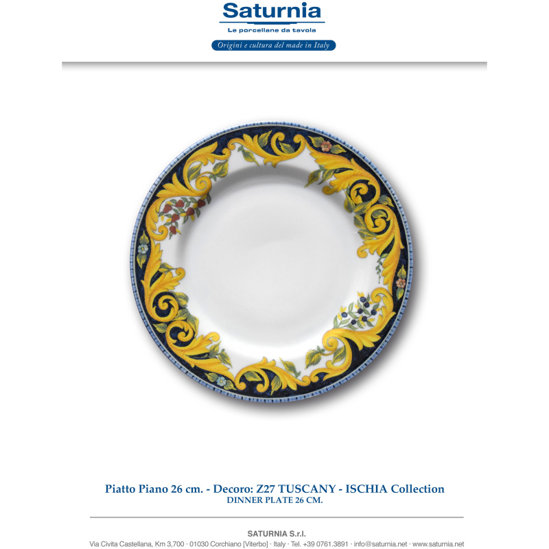 Ischia Plate 26cm - SATURNIA CERAMICA - Image 2