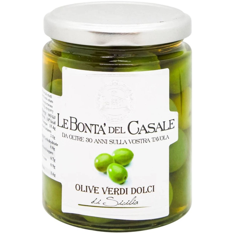 Sweet Green Olives 280g - BONTA DEL CASALE