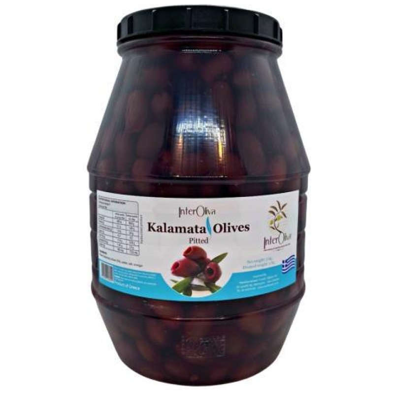 Kalamata Pitted Olives 3kg - INTEROLIVA