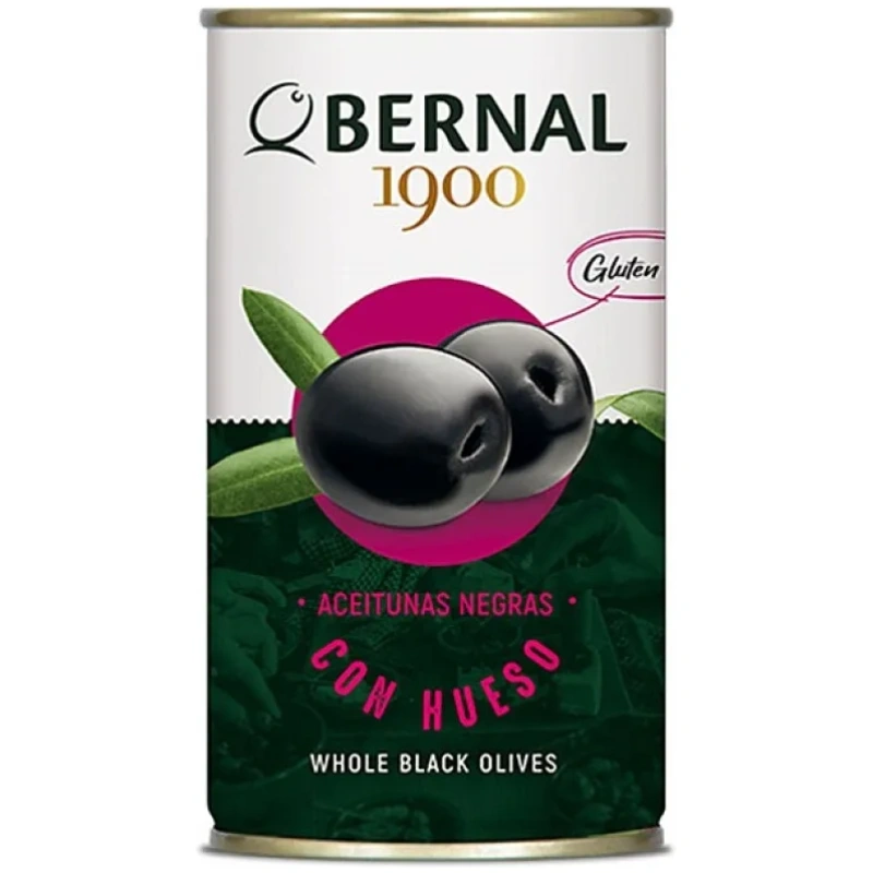 Whole Black Olives 350g - BERNAL