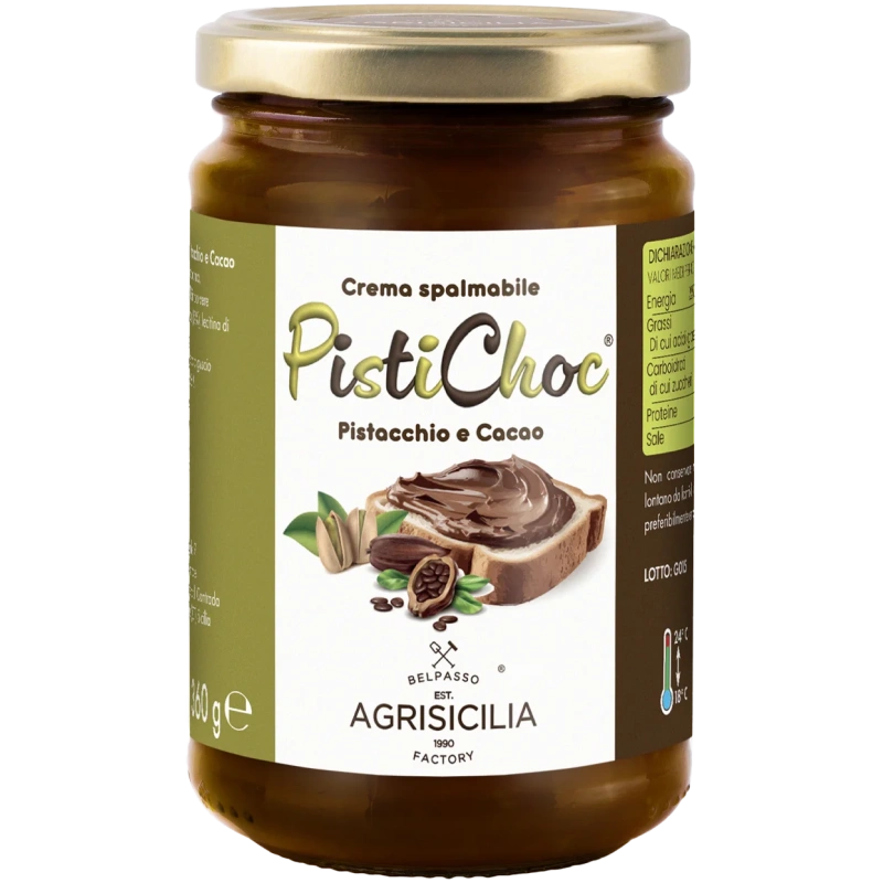 Pistachio & Cocoa Cream 340g - AGRISICILIA